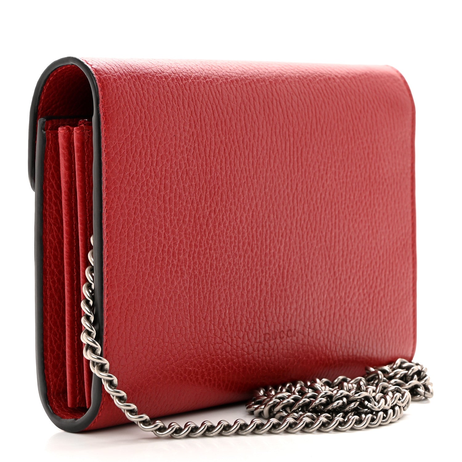 Gucci Calfskin Mini Dionysus Chain Wallet Hibiscus Red 3 of 11