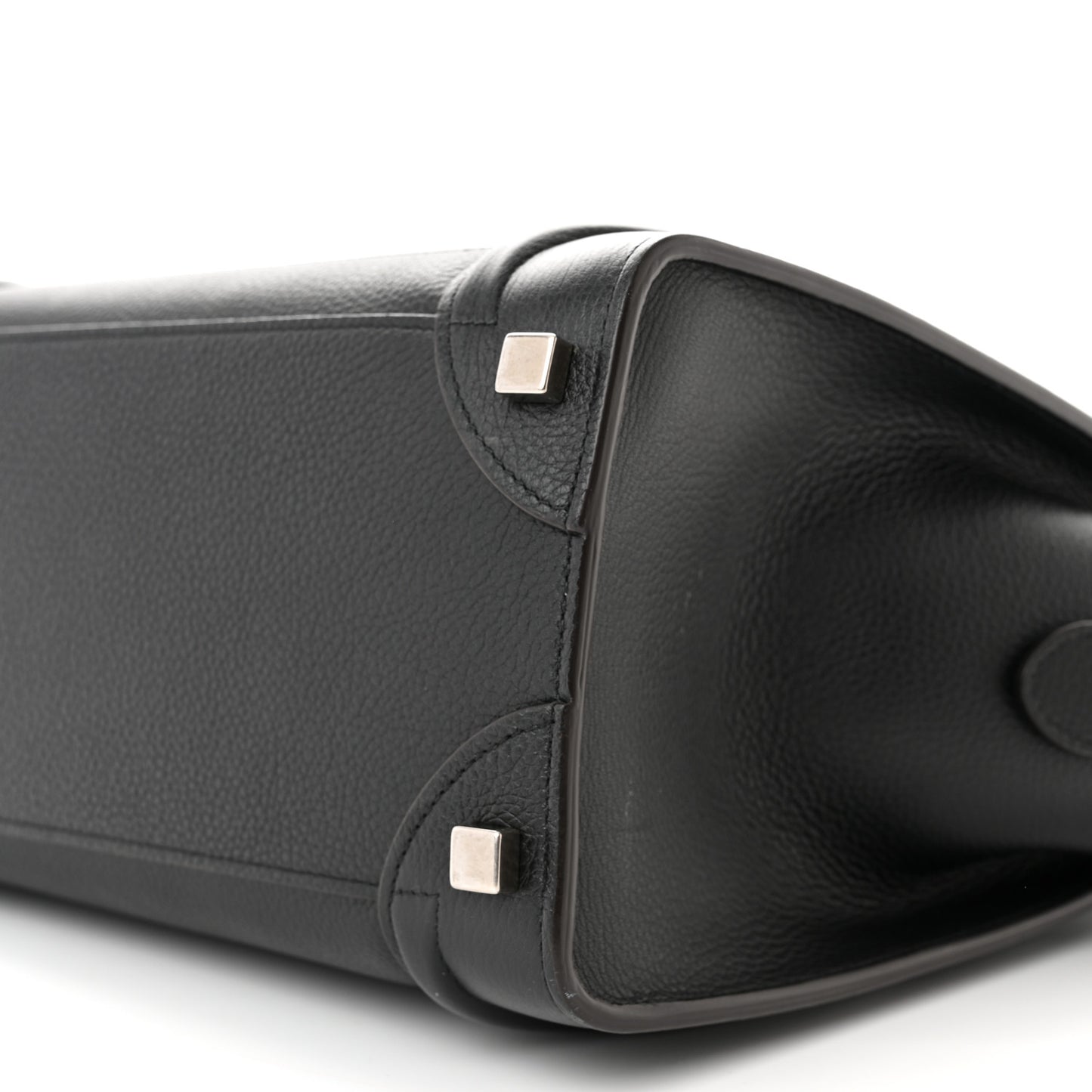 Drummed Calfskin Micro Luggage Black