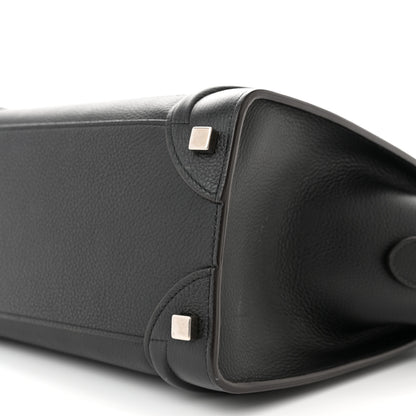Celine Drummed Calfskin Micro Luggage Black 9 of 10