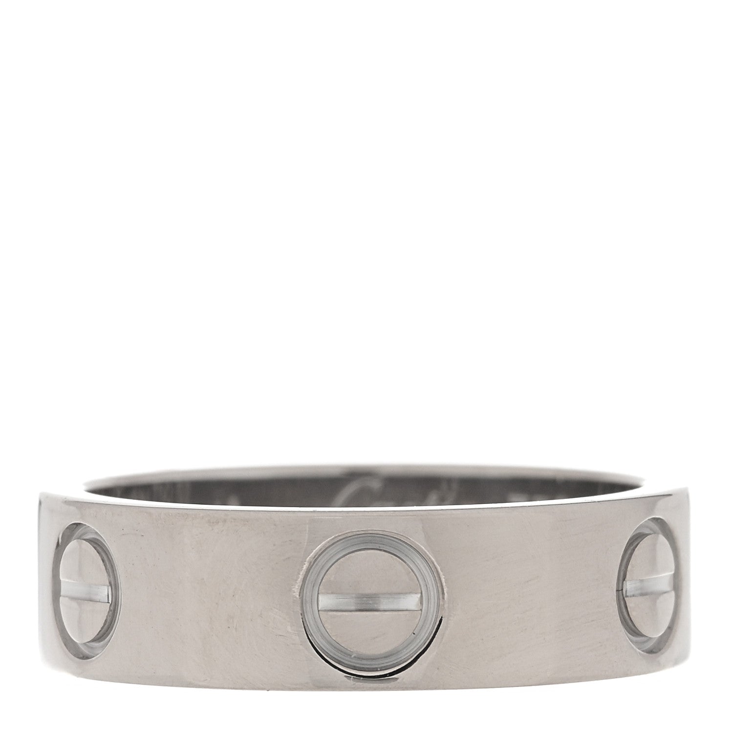 Cartier 18K White Gold 5.5mm LOVE Ring 52 6 1 of 4