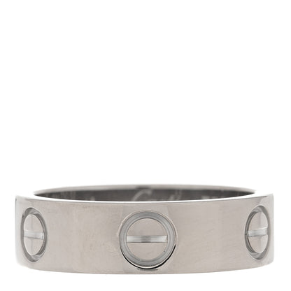 Cartier 18K White Gold 5.5mm LOVE Ring 52 6 1 of 4