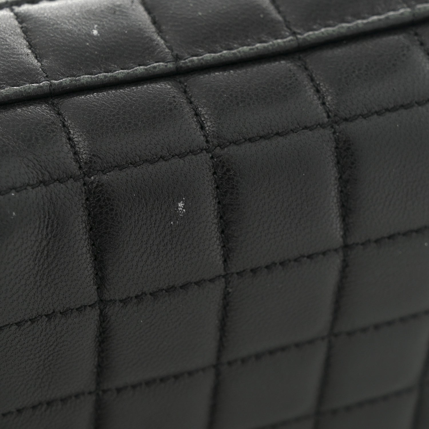 Saint Laurent Lambskin Carre Quilted Cassandre Mini Camera Bag Black 12 of 14