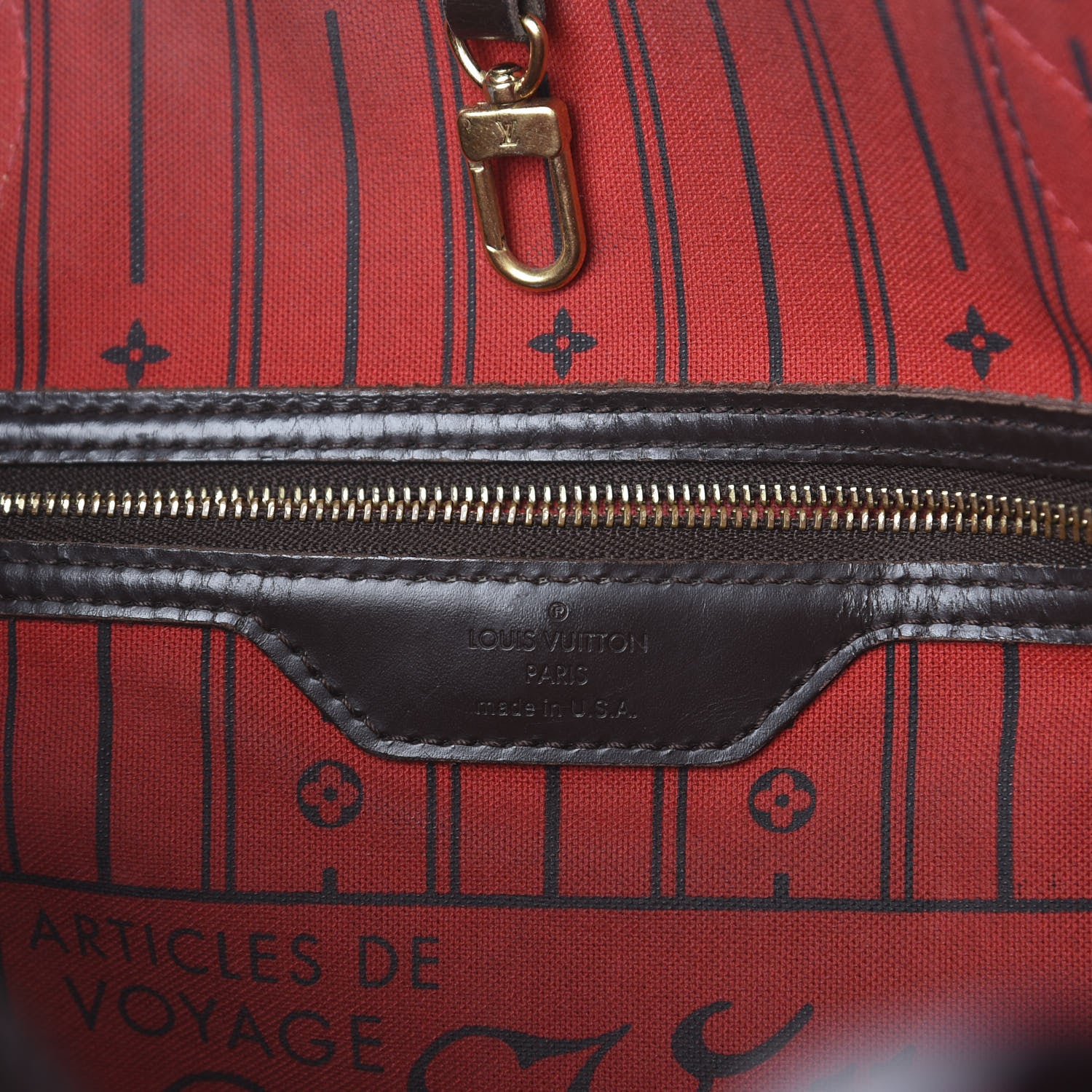 Louis Vuitton Damier Ebene Neverfull MM 7 of 9