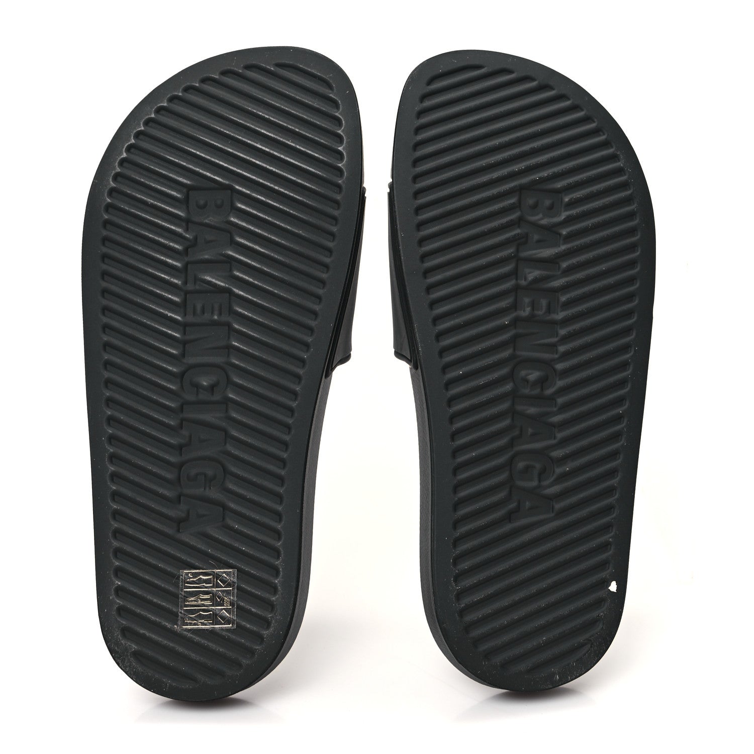 Balenciaga Rubber Paris Logo Womens Slide Sandals 35 Black 6 of 9