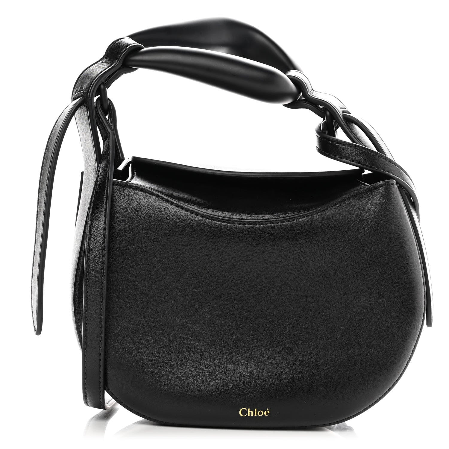 Chloe Small Grain Calfskin Kiss Bag Black 1 of 10