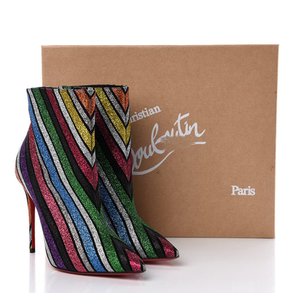 Christian Louboutin Suede Stripyglitter So Kate Booty 100 Ankle Boots 36 Multi 10 of 10