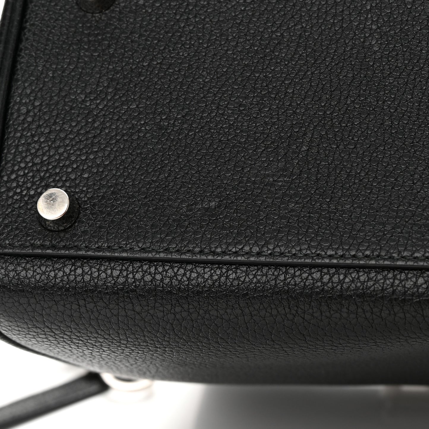 Grainy Calfskin Small Zumi Top Handle Bag Black