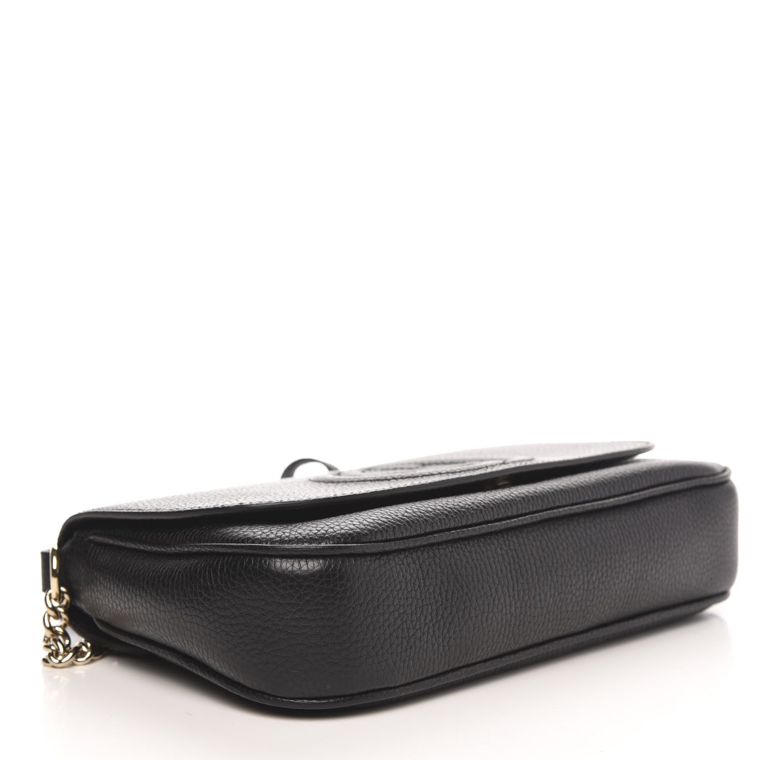 Gucci Pebbled Calfskin Medium Soho Flap Crossbody Black 4 of 10