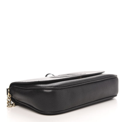 Gucci Pebbled Calfskin Medium Soho Flap Crossbody Black 4 of 10