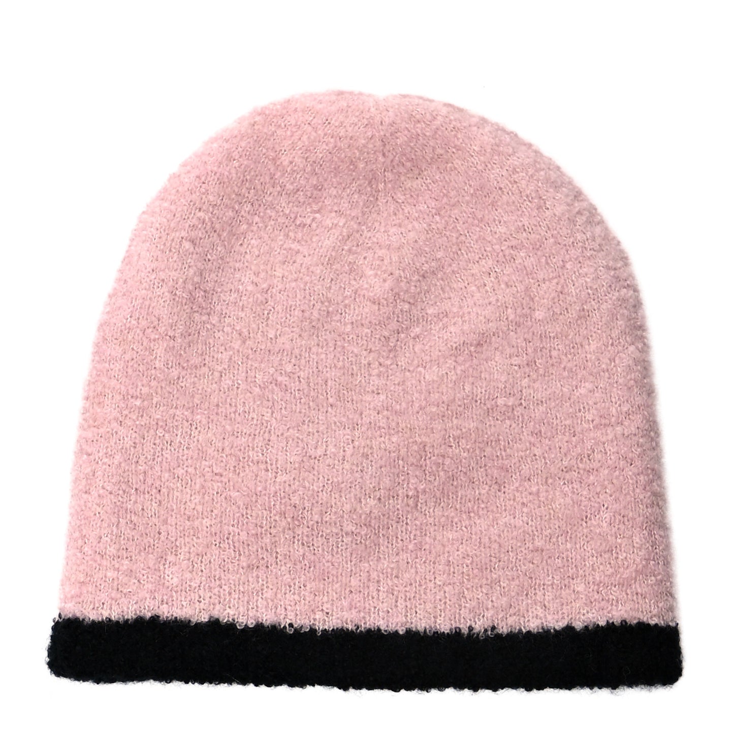 Cashmere Silk CC Beanie Hat Pink Black