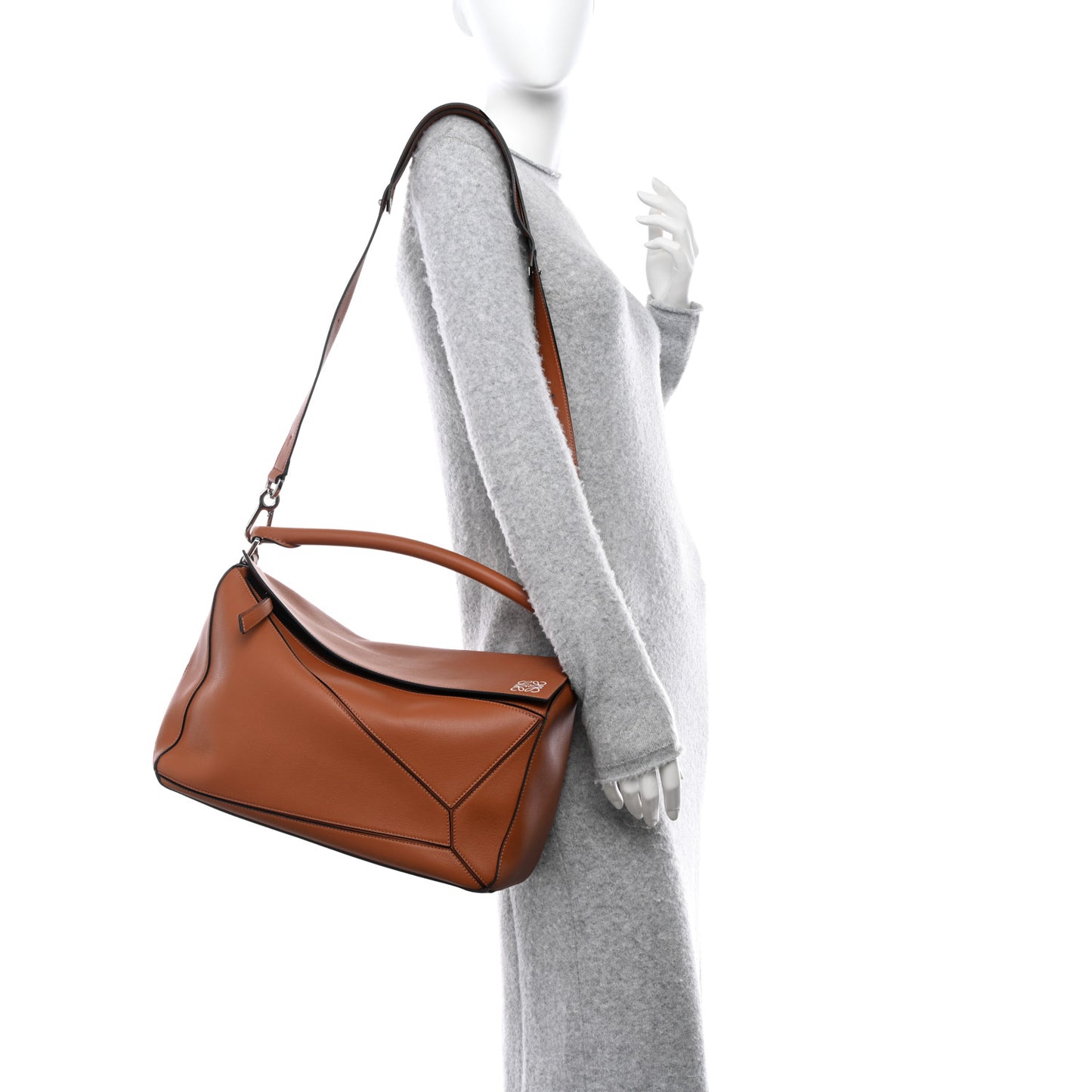 Calfskin Large Puzzle Bag Tan