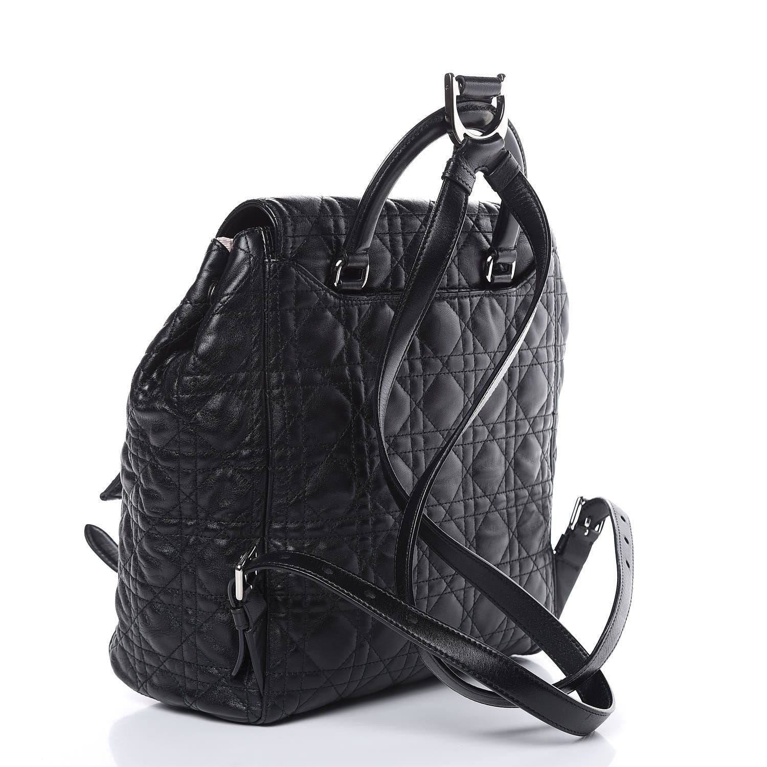 Christian Dior Lambskin Cannage Large Stardust Backpack Black 3 of 13