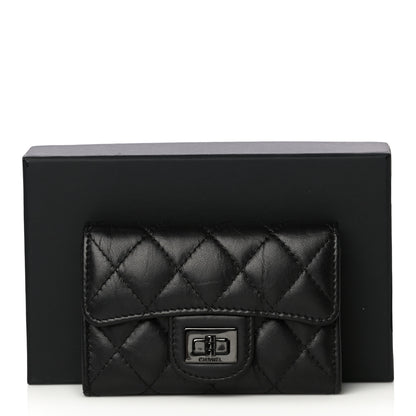 Chanel Aged Calfskin Quilted Reissue Flap Card Holder So Black 12 of 12