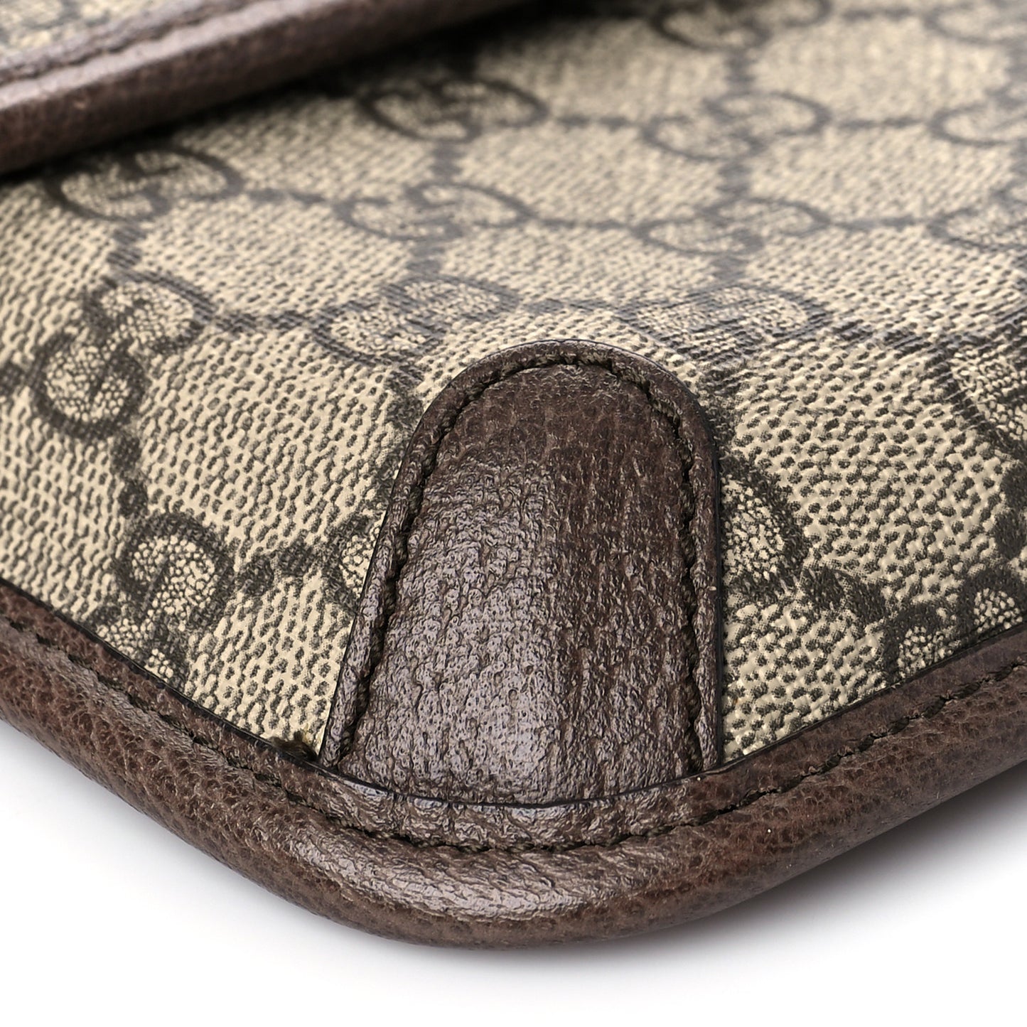 GG Supreme Monogram Neo Vintage Web Belt Bag Brown