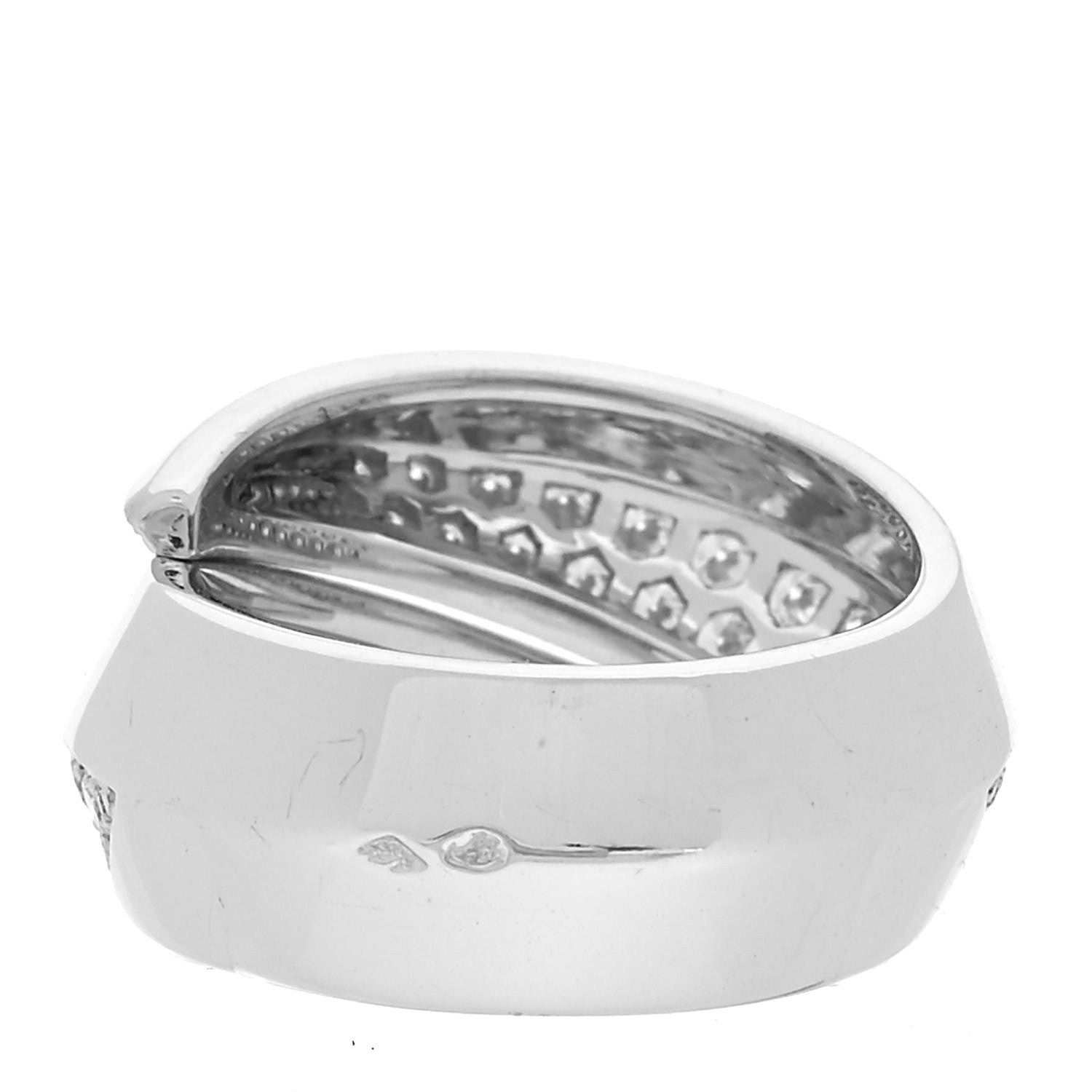 Cartier 18K White Gold Diamond Panthere Griffe Ring 53 6.25 3 of 4