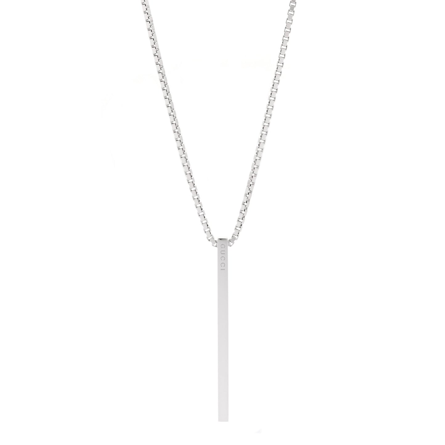 Sterling Silver Bar Pendant Necklace