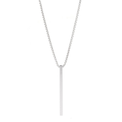 Gucci Sterling Silver Bar Pendant Necklace 1 of 5