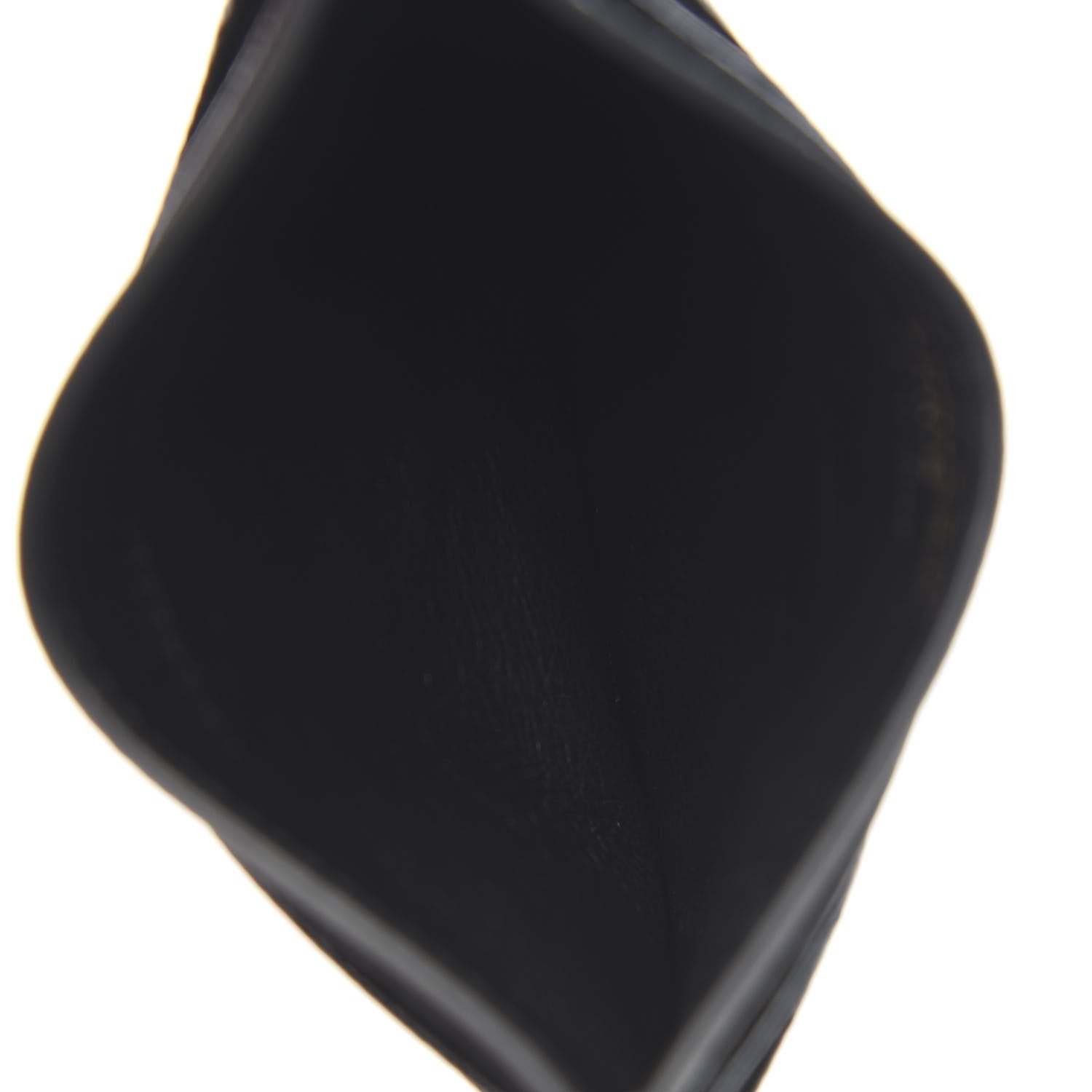 Saint Laurent Grain De Poudre Matelasse Chevron Monogram Credit Card Case Black 5 of 8