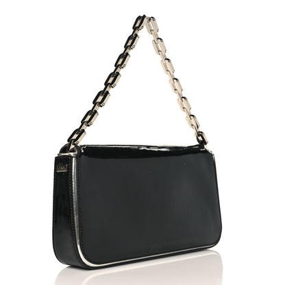 Fendi Vernice Chain Handle Baguette Black 4 of 12