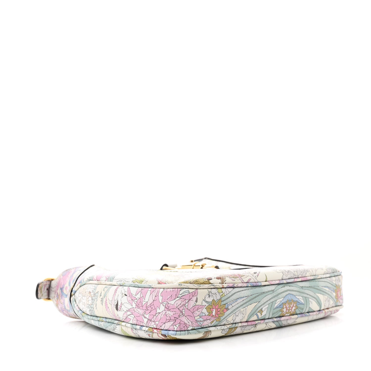 Gucci New Shangai Calfskin Tiger Savanah Small Jackie 1961 Hobo Chalky White Multicolor 4 of 13