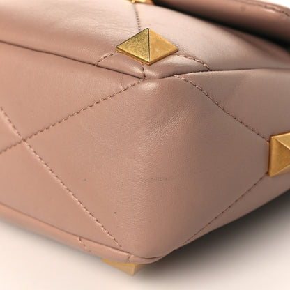 Valentino Garavani Nappa Large Roman Stud Shoulder Bag Rose Cannelle 8 of 8