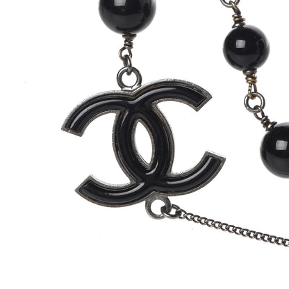 Chanel Ruthenium Bead Crystal Necklace Black 5 of 6