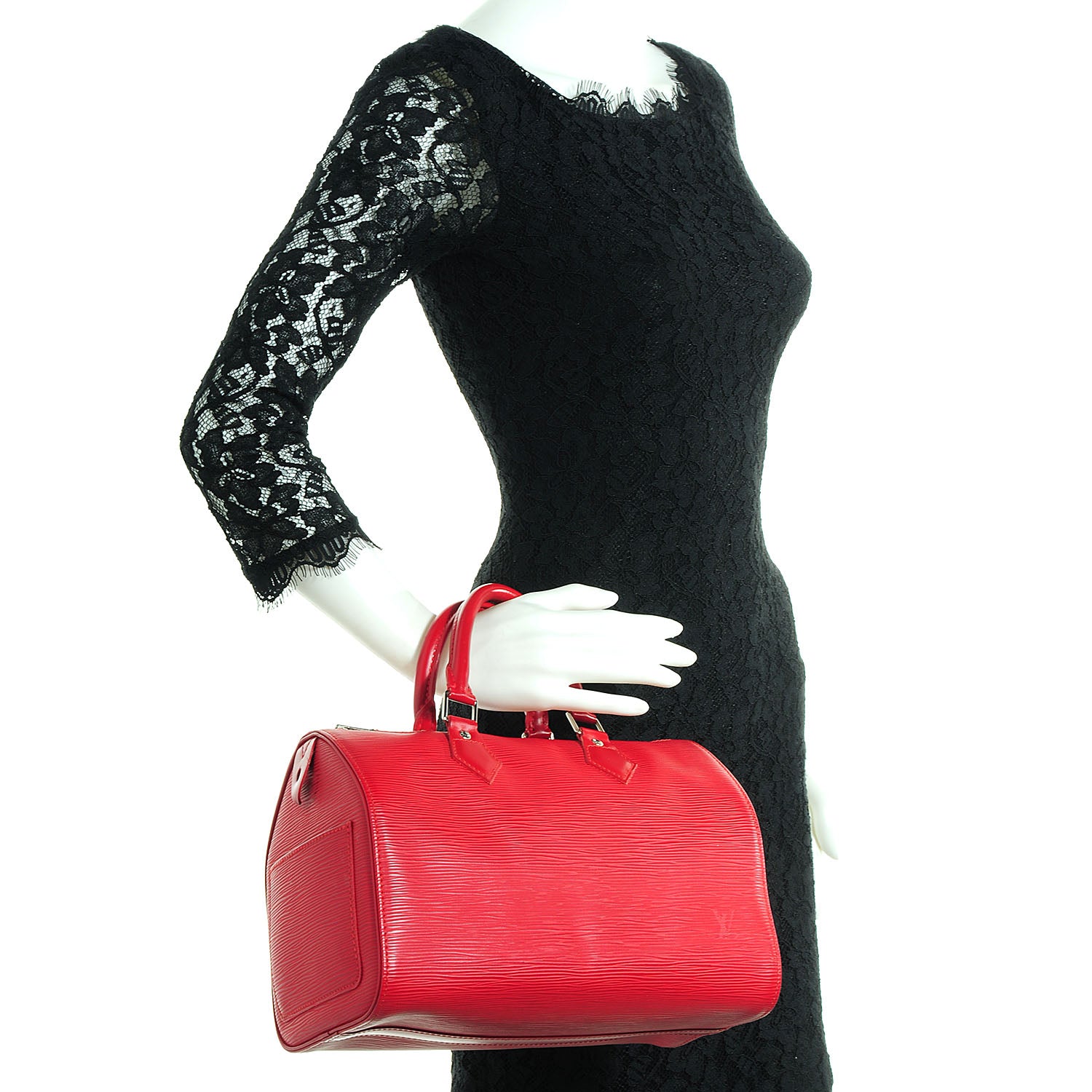 Louis Vuitton Epi Speedy 25 Rouge 2 of 8