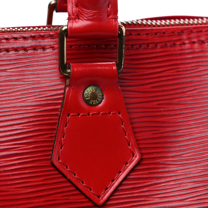 Louis Vuitton Epi Speedy 25 Castillan Red 17 of 17