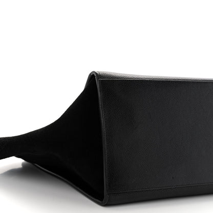 Celine Drummed Calfskin Suede Small Trapeze Black 8 of 10