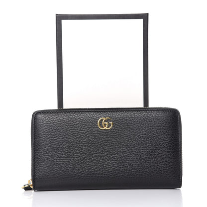 Gucci Dollar Calfskin GG Marmont Zip Around Wallet Black 8 of 8