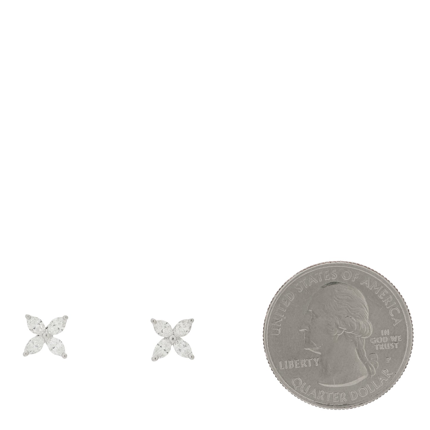 Platinum Diamond .64ct Small Victoria Earrings