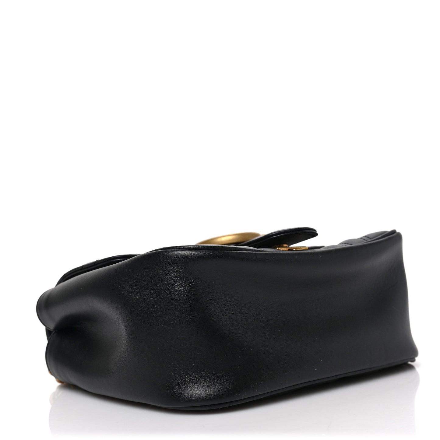 Calfskin Matelasse Mini GG Marmont Square Shoulder Bag Black