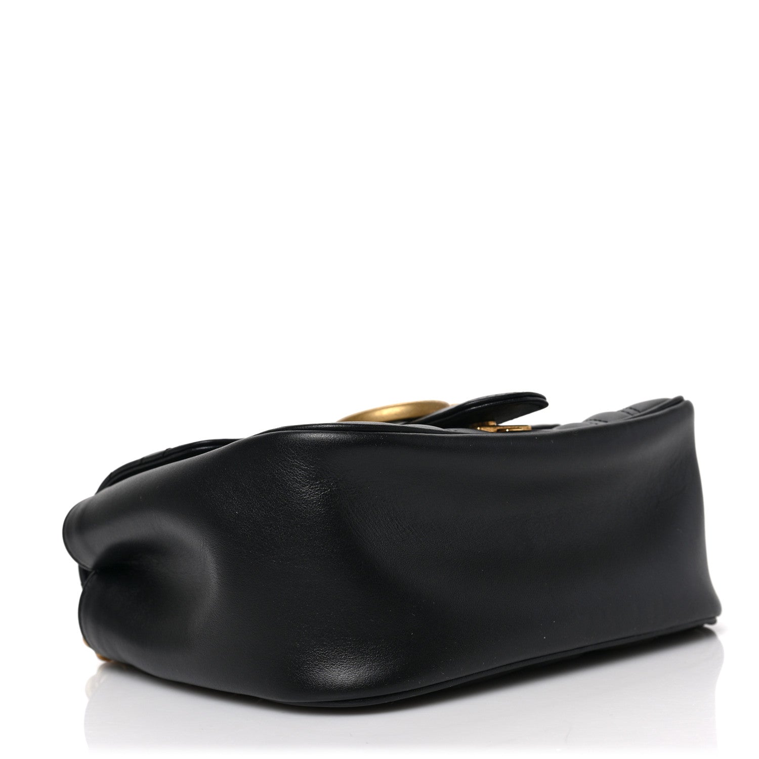 Gucci Calfskin Matelasse Mini GG Marmont Square Shoulder Bag Black 4 of 8