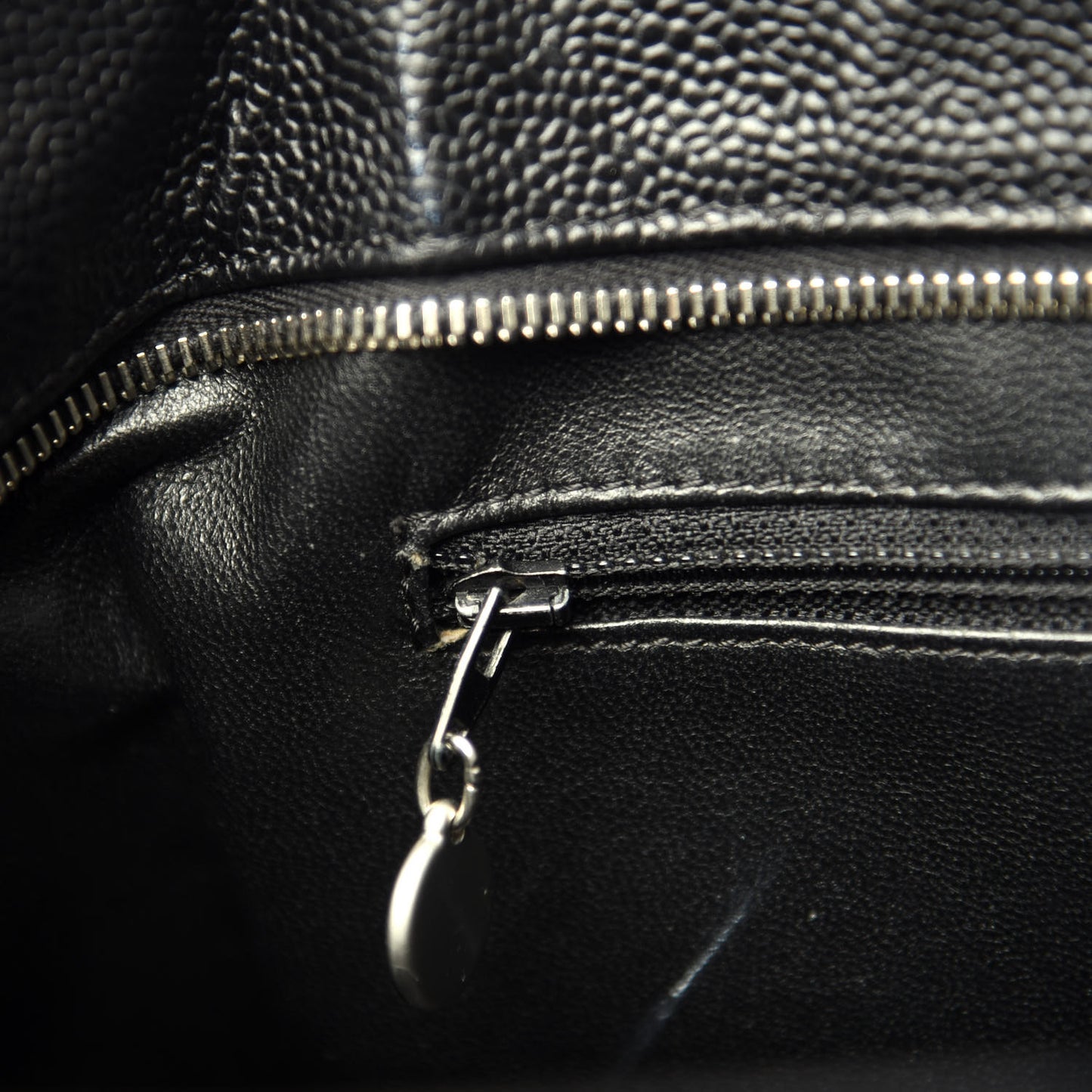 Caviar Quilted Medallion Tote Black