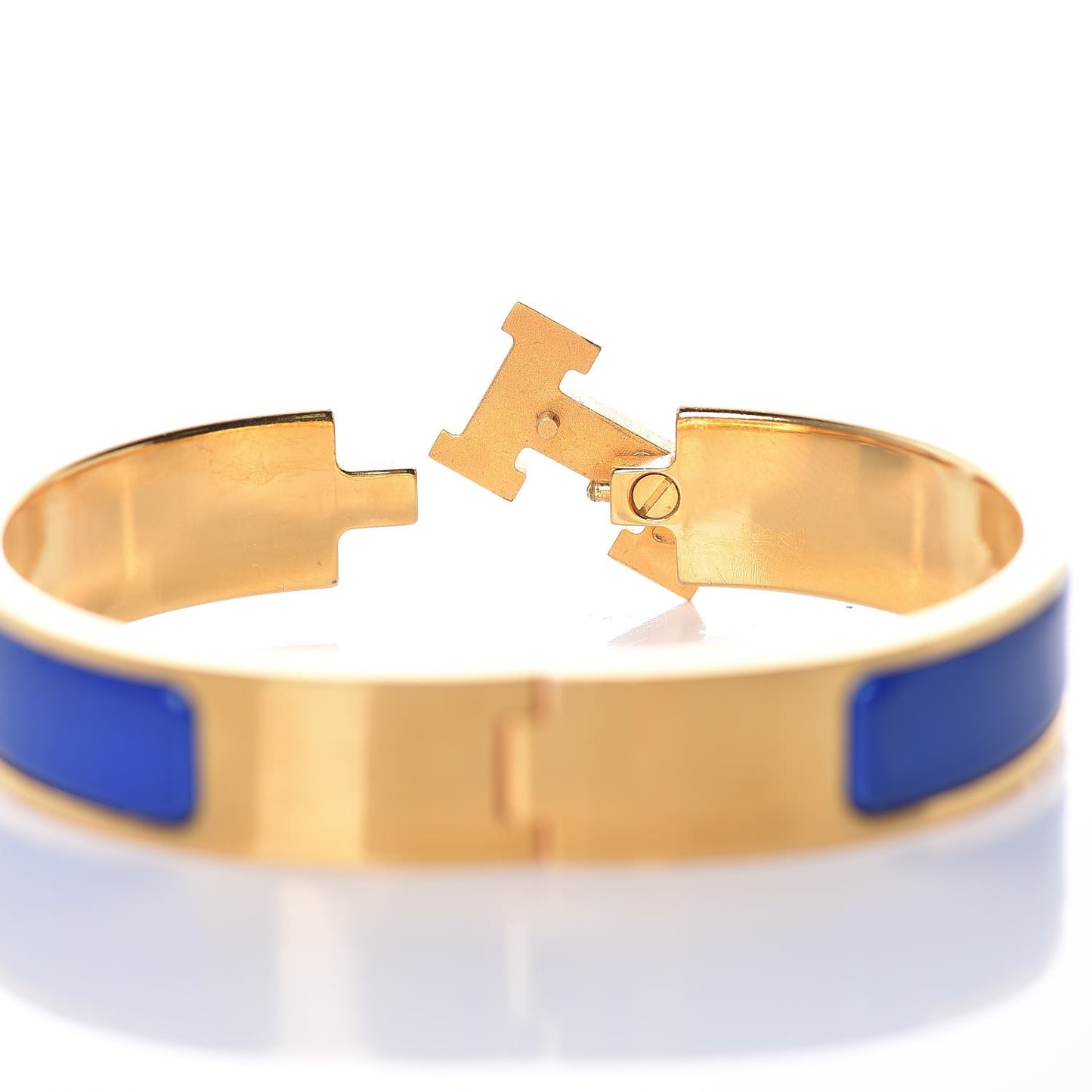 Enamel Narrow Clic Clac H Bracelet PM Bleu Electrique