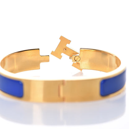 Hermes Enamel Narrow Clic Clac H Bracelet PM Bleu Electrique 4 of 6
