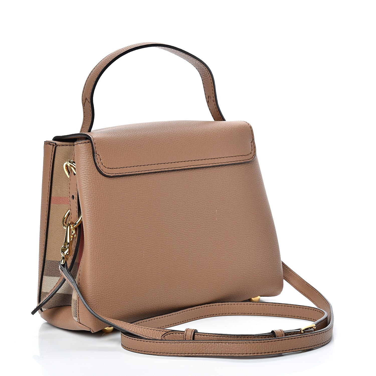 Burberry Derby Calfskin House Check Small Camberley Dark Sand 2 of 12