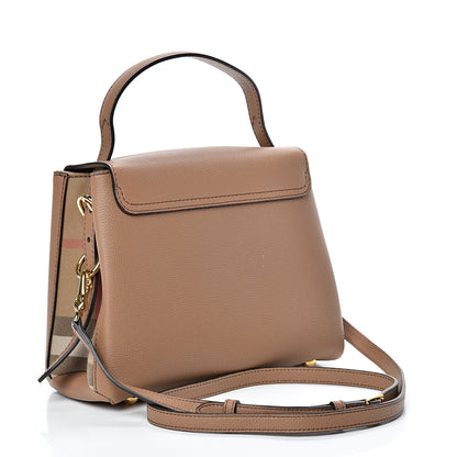 Burberry Derby Calfskin House Check Small Camberley Dark Sand 2 of 12