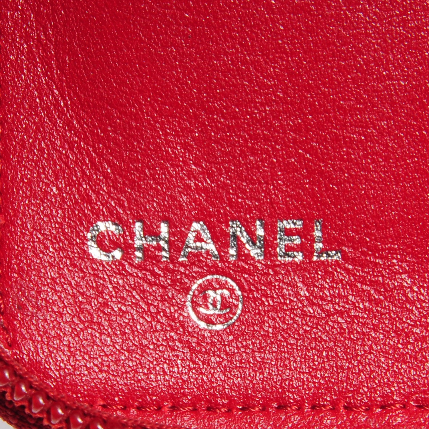 Chanel Caviar CC Timeless Large Zip Around Wallet Red 6 of 9