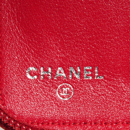 Chanel Caviar CC Timeless Large Zip Around Wallet Red 6 of 9