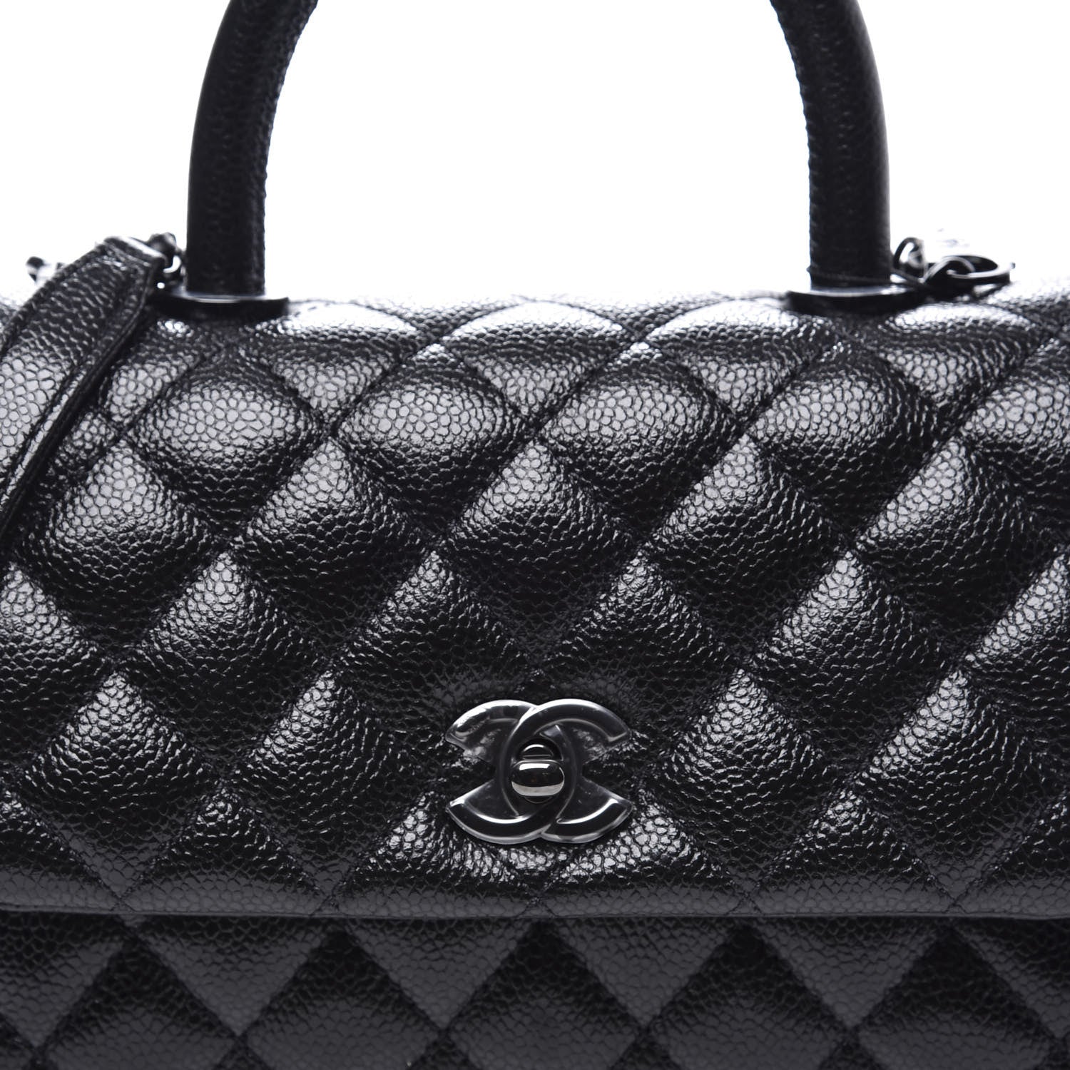 Chanel Caviar Quilted Mini Coco Handle Flap So Black 10 of 11