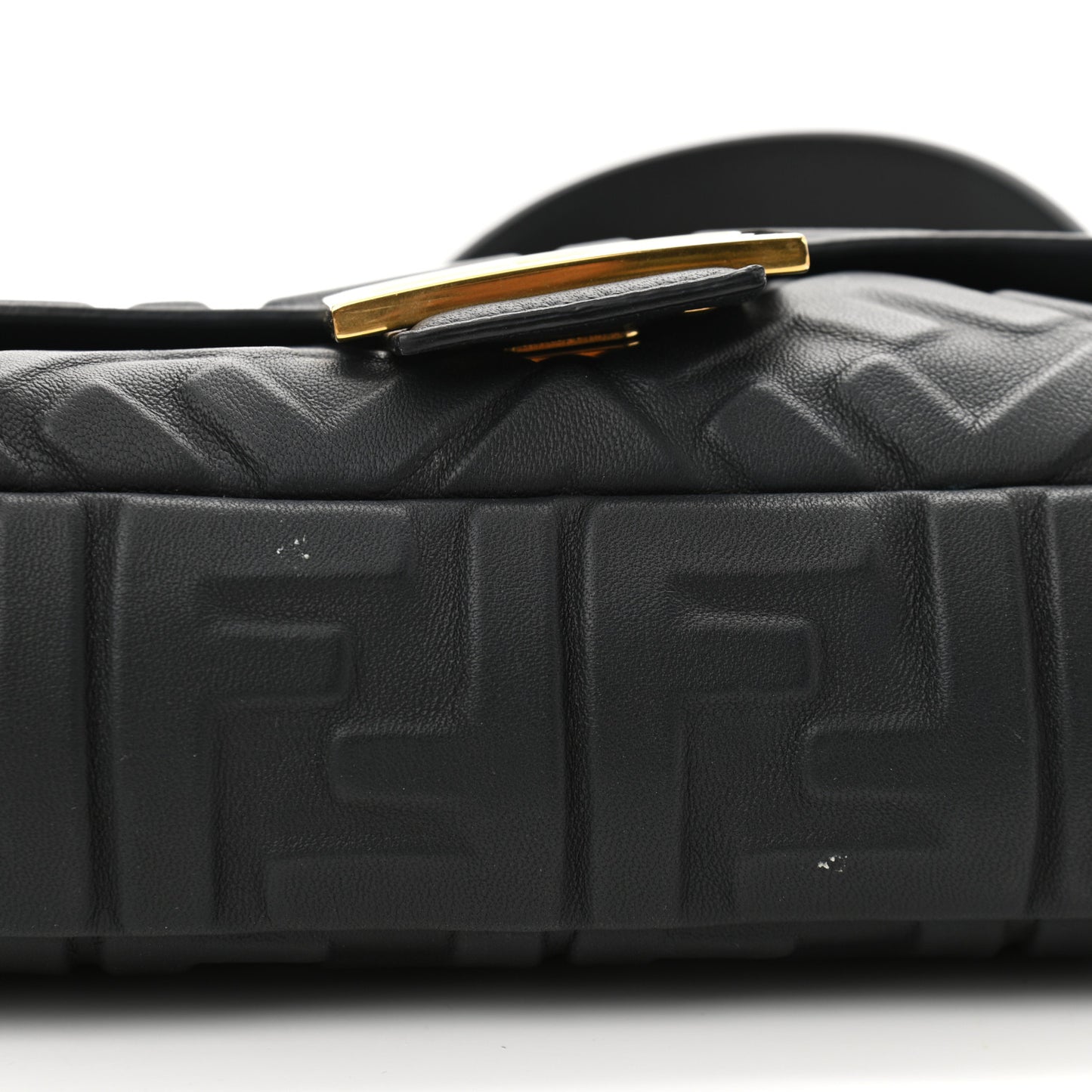 Nappa FF 1974 Embossed Baguette Black