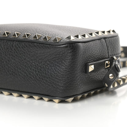 Valentino Garavani Pebbled Calfskin Rockstud Camera Crossbody Bag Black 9 of 9