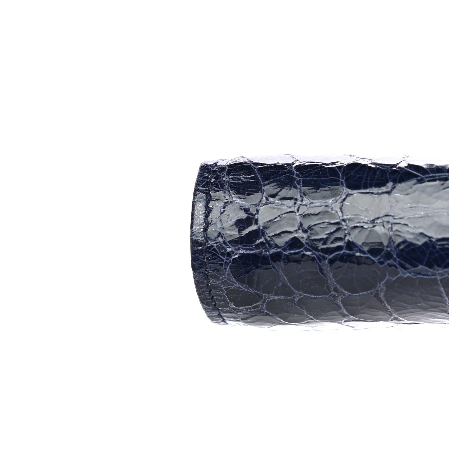 Patent Crocodile Embossed Saint Cocco Lux Continental Flap Wallet Bluette
