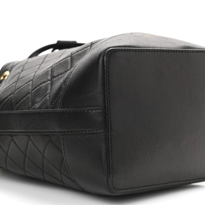 Saint Laurent Lambskin Quilted Small Emmanuelle Bucket Bag Black 9 of 11