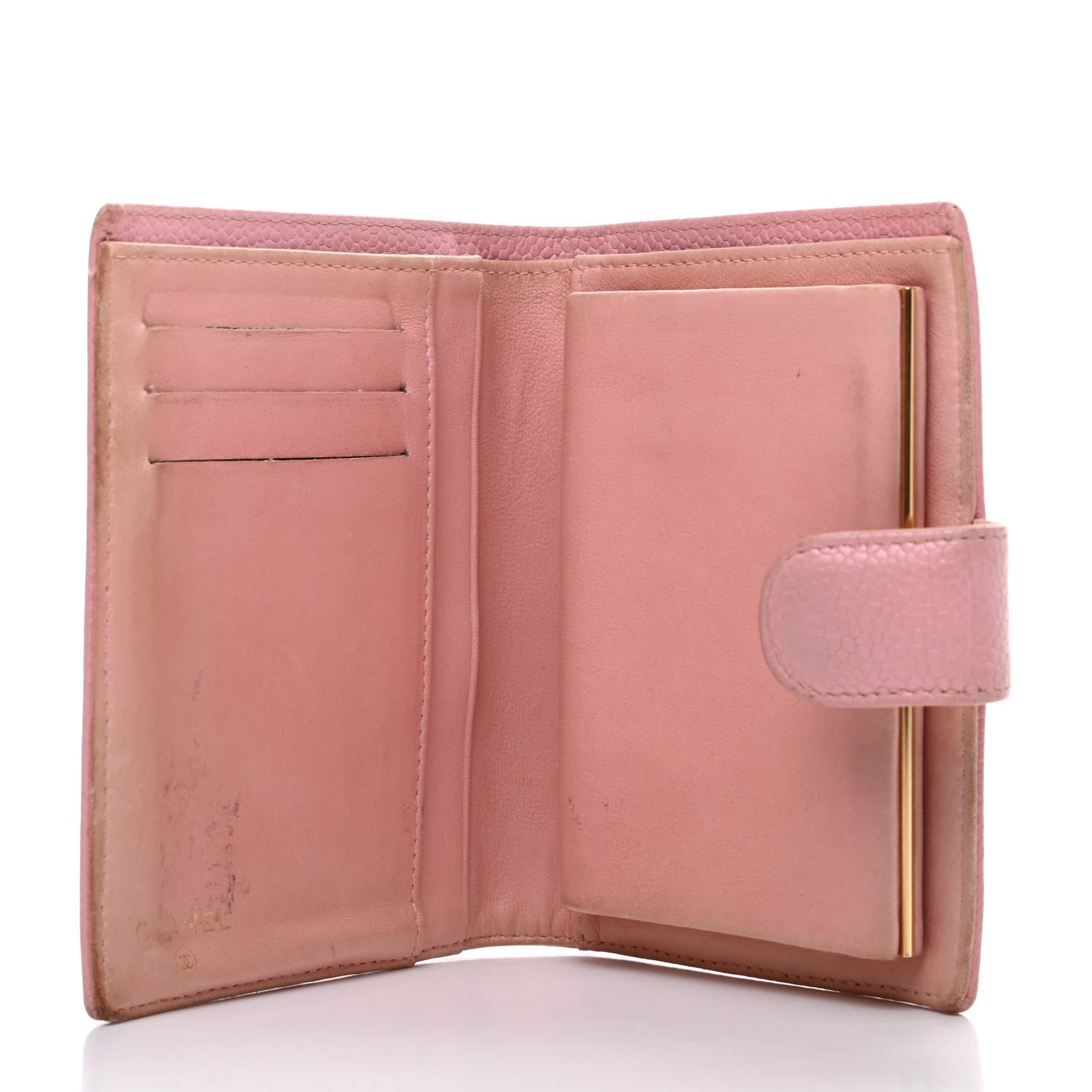 Chanel Caviar Timeless CC Compact French Wallet Pink 5 of 6