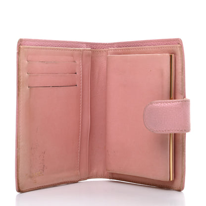 Chanel Caviar Timeless CC Compact French Wallet Pink 5 of 6