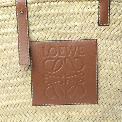 Loewe Raffia Basket Tote Bag Natural Tan 7 of 9