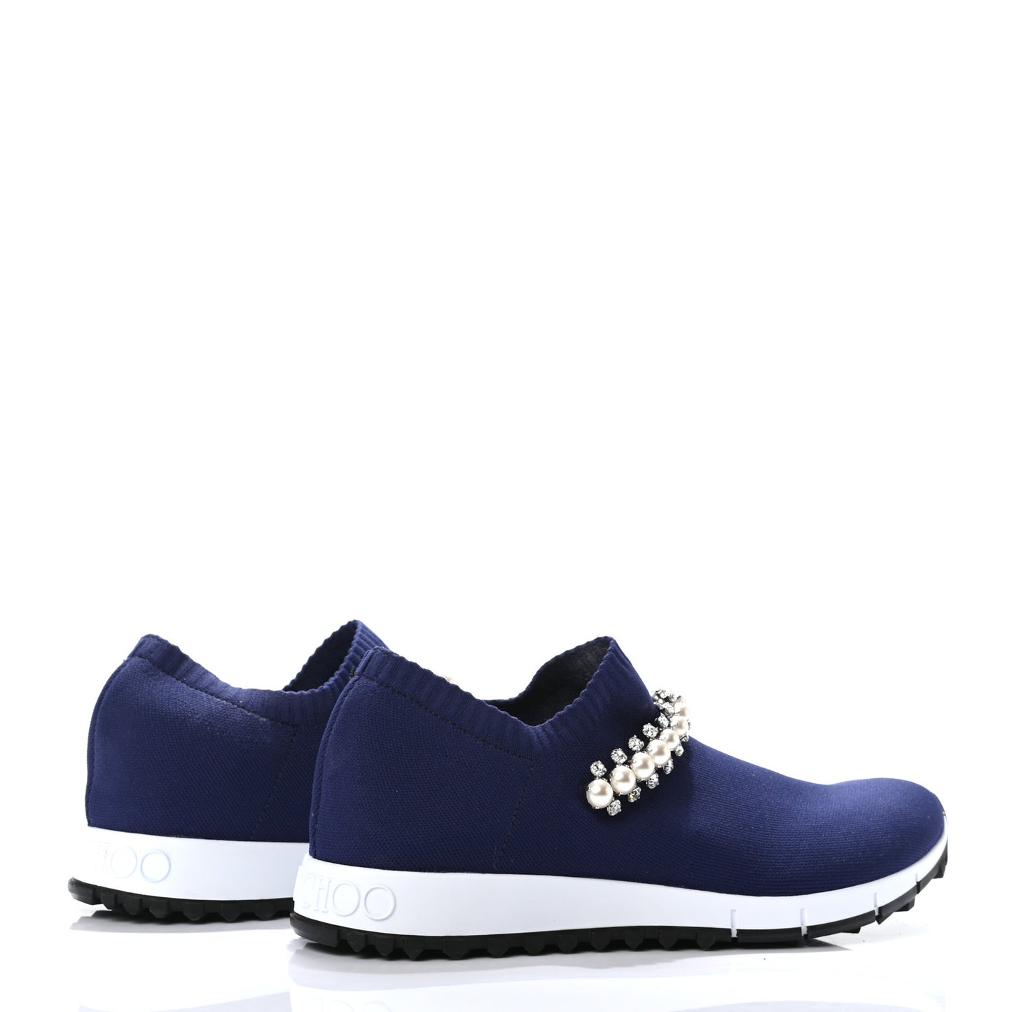 Knit Crystal Pearl Verona Sneaker 38 Navy