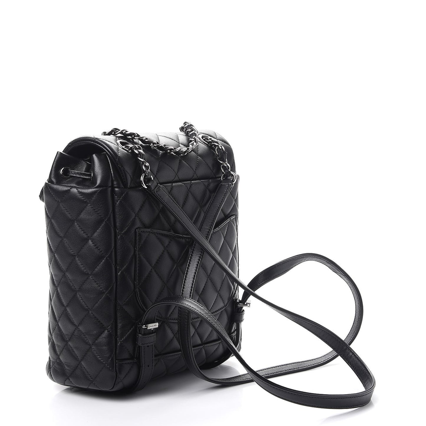 Lambskin Quilted Small Urban Spirit Backpack Black